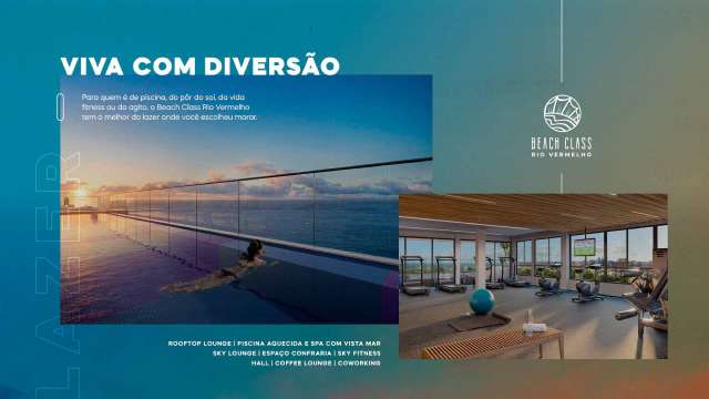 Beach Class Rio Vermelho - Studio com 1  suíte, 26 m² à venda por R$ 365.000,00