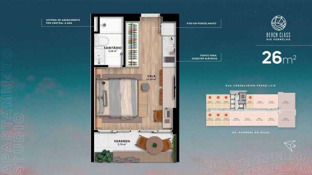 BEACH CLASS RIO VERMELHO - 2 quartos à venda a partir de R$ 812.000,00 no Rio Vermelho