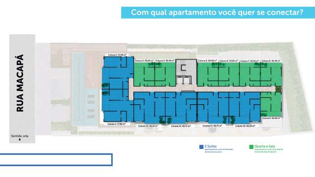 CONNECT ONDINA - QUARTO/SALA E 2 SUÍTES  À VENDA A PARTIR DE R$442.465,00  EM ONDINA