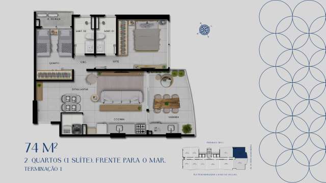 BEACH CLASS JAGUARIBE - Apartamentos de 1 e 2 suítes à venda a partir de R$776.000,00 em Jaguaribe