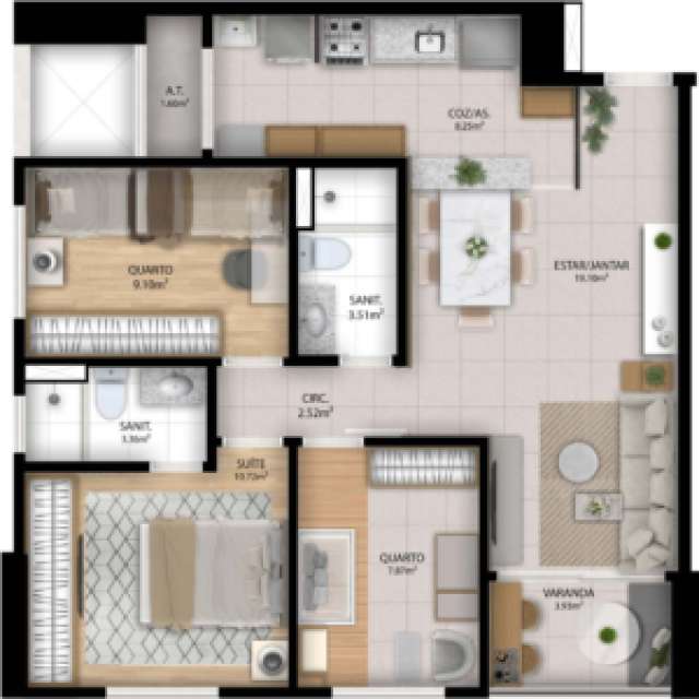 RESIDENCIAL ORQUIDÁRIO - APARTAMENTOS DE 2 QUARTOS À VENDA A PARTIR DE R$ R$567.000,00  NO PARQUE BELA VISTA