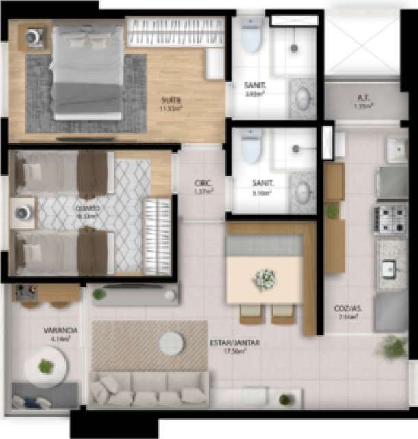 RESIDENCIAL ORQUIDÁRIO - APARTAMENTOS DE 2 QUARTOS À VENDA A PARTIR DE R$ R$567.000,00  NO PARQUE BELA VISTA