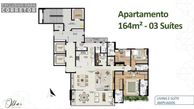 OLHAR - APARTAMENTOS DE 3 SUÍTES À VENDA A PARTIR DE R$ 1.970.000,00 NO CAMINHO DAS ÁRVORES