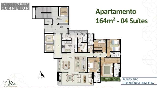 OLHAR - APARTAMENTOS DE 3 SUÍTES À VENDA A PARTIR DE R$ 1.970.000,00 NO CAMINHO DAS ÁRVORES
