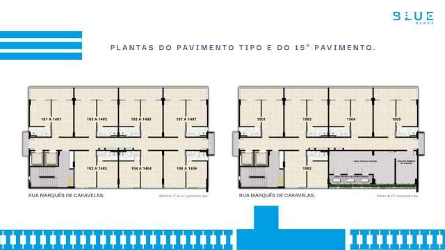 BLUE BARRA - APARTAMENTO COM 1 QUARTO E 1 SUÍTE,  À VENDA A PARTIR DE  R$554.600,00