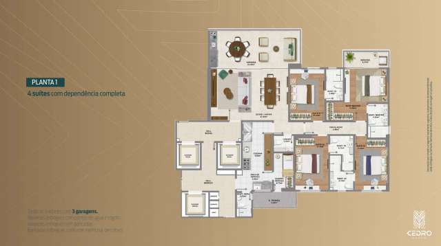CEDRO HORTO - APARTAMENTO COM 3 SUÍTES, À VENDA A PARTIR DE R$ 2.048.978,09