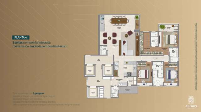 CEDRO HORTO - APARTAMENTO COM 3 SUÍTES, À VENDA A PARTIR DE R$ 2.048.978,09