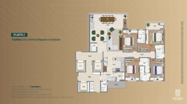 CEDRO HORTO - APARTAMENTO COM 3 SUÍTES, À VENDA A PARTIR DE R$ 2.048.978,09