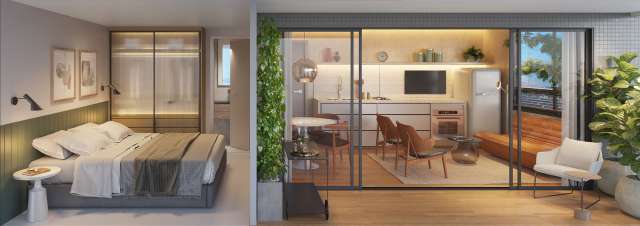 Alive Horto: quarto e sala com varanda wide line no Horto Boulevard à venda a partir de R$ 539.300,00