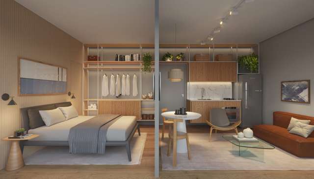Alive Horto: quarto e sala com varanda wide line no Horto Boulevard à venda a partir de R$ 539.300,00