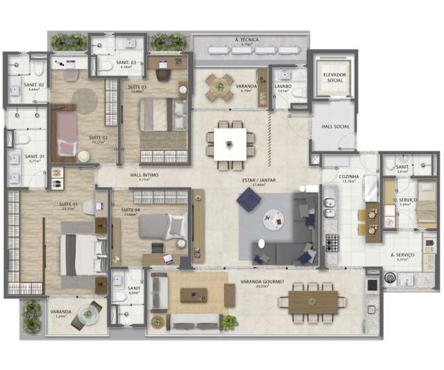 MORRO IPIRANGA RESIDENCE - 4 SUÍTES À VENDA A PARTIR DE R$ 3.357.169,00 NA BARRA