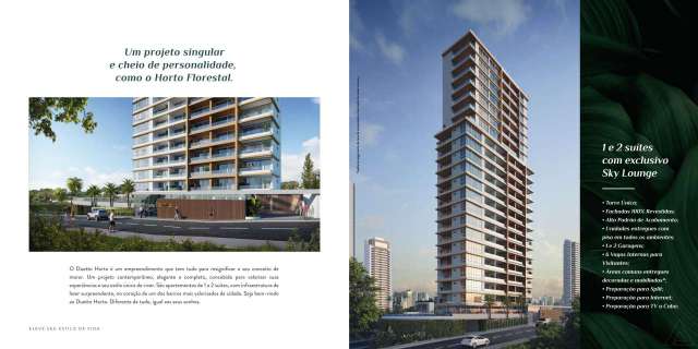 DUETTO HORTO - APARTAMENTO NO HORTO FLORESTAL COM 1 QUARTO, 43M² À VENDA R$ 650.000,00