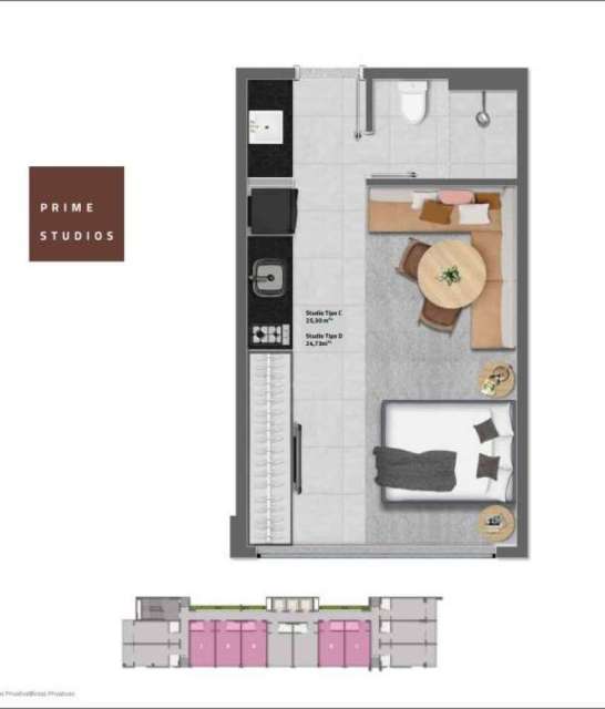 ALIVE VITÓRIA - STUDIO, de 27,50 m² à venda por R$ 632.500,00 