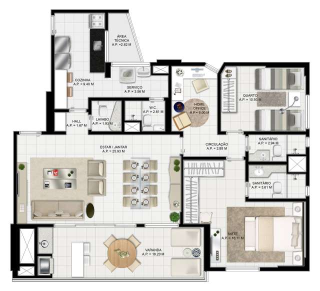 Apartamento em Patamares com 2 quartos e 1 suíte, 110m² à venda por R$ 1.190.000,00