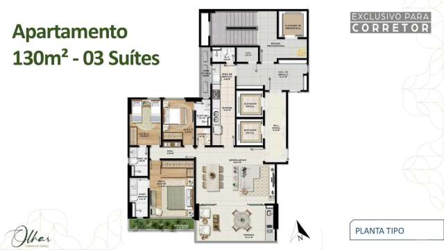 OLHAR CAMINHO DAS ÁRVORES – Apartamentos de 3 suítes à venda a partir de R$ 1.540.000,00 no Caminho das Árvores | Salvador/ Ba. 