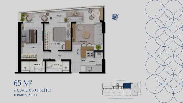 BEACH CLASS JAGUARIBE - Apartamentos de 2 suítes à venda por R$1.350.000,00 em Jaguaribe