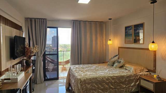 ILHA DE MYKONOS | Studio em Itapuã PORTEIRA FECHADA, 24m² à venda por R$ 480.000,00