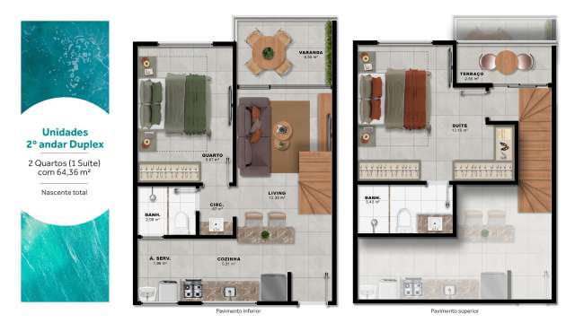 Soul Guarajuba | Apartamentos com 1 e 2 quartos, 41,40m², à venda a partir de R$ 465.000,00