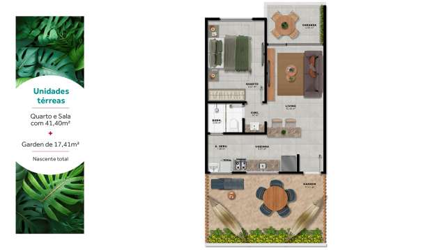 Soul Guarajuba | Apartamentos com 1 e 2 quartos, 41,40m², à venda a partir de R$ 465.000,00