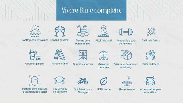 Vivere Blu | Apartamentos de 2 suítes no Costa Azul, 64,97m², à venda a partir de R$ 701.400,00