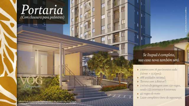 VOG ITAPUÃ | Apartamentos com 2 suítes em Itapuã, 41,71m², à venda a partir de R$ 310.823,81