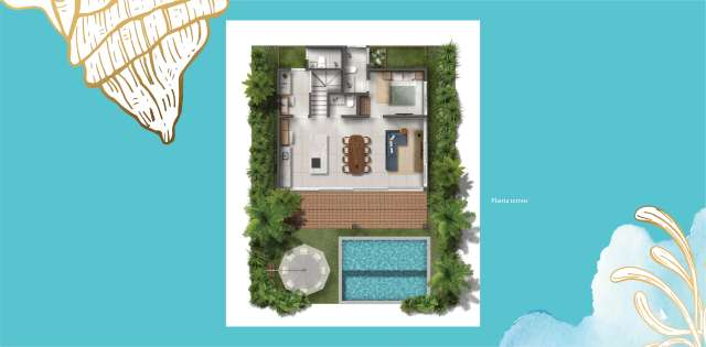 LA PLAYA | Casas com piscinas em Morro de São Paulo, 179m², à venda a partir de R$ 1.896.000,00