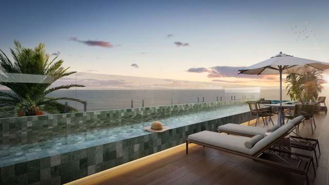 LAUT JAGUARIBE | APARTAMENTOS DE 2 QUARTOS E 2 SUÍTES COM VARANDA EM FRENTE AO MAR DE JAGUARIBE