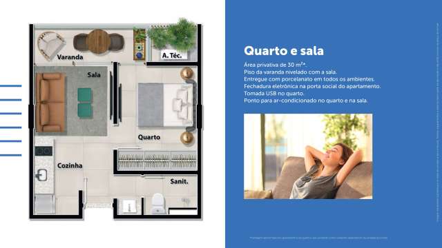 CONNECT ONDINA | QUARTO E SALA COM 30M² À VENDA POR R$ 460.000,00