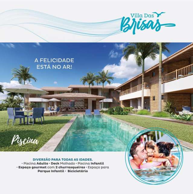 VILLA DAS BRISAS | VILLAGE COM 2 QUARTOS COM 60M² À VENDA A PARTIR DE R$ 540.000,00
