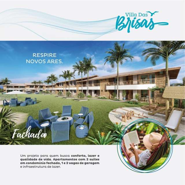 VILLA DAS BRISAS | VILLAGE COM 2 QUARTOS COM 60M² À VENDA A PARTIR DE R$ 540.000,00