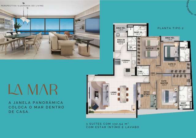 La Mar Jaguaribe | Apartamentos com 3 suítes em Jaguaribe á partir de R$ 1.447.355,38 