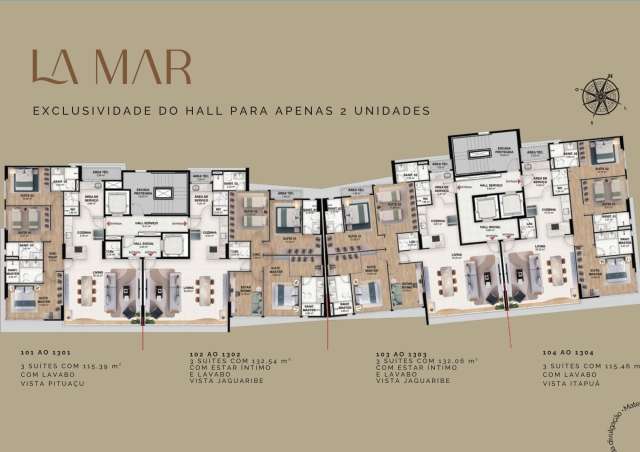 La Mar Jaguaribe | Apartamentos com 3 suítes em Jaguaribe á partir de R$ 1.447.355,38 