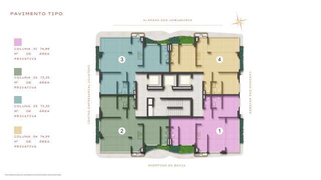 Bosque Caminho das Árvores | 2 Suítes com lavabo a partir de R$ 958.000 no Caminho das Árvores 