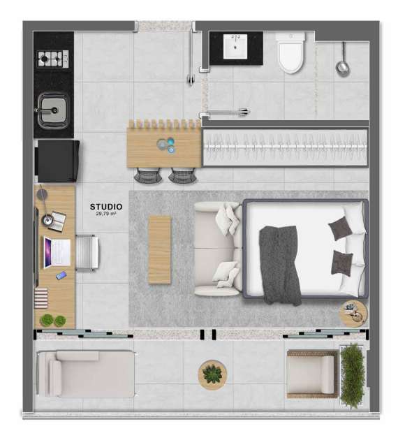 ALIVE VITÓRIA | STUDIO COM 27M² À VENDA POR r$ 580.000,00