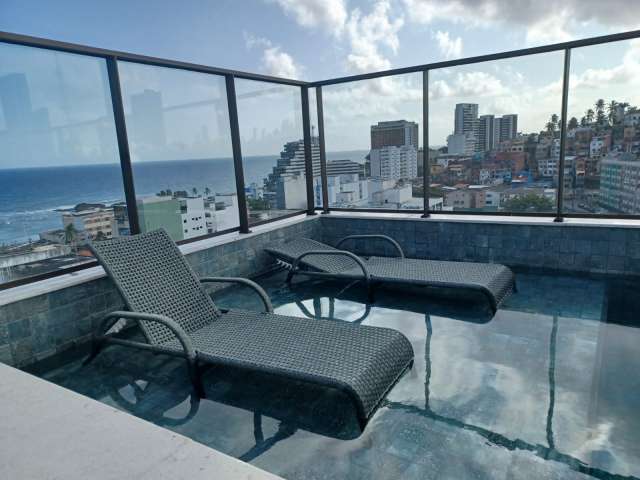Studio com 1 quarto e 1 suíte, 25,25 m² para alugar por R$ 2.953,00 - Ondina, Salvador/BA 