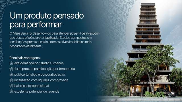 Pré -Lançamento na Barra | Studios a partir de R$ 265.000,00
