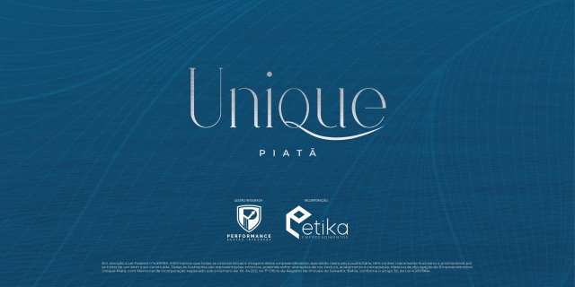 UNIQUE PIATÃ - LANÇAMENTO APARTAMENTO TIPO STUDIO, 2/4 COM SUITE |  49M²   A PARTIR DE R$589.289,59