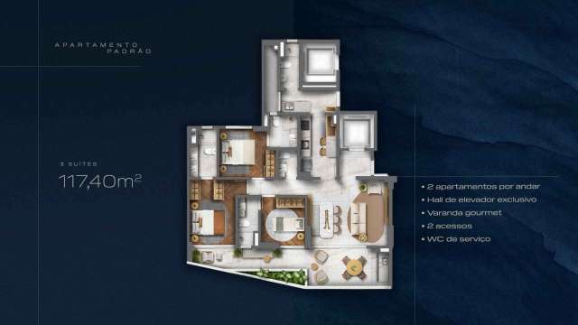 MIRADOR ONDINA | LANÇAMENTO 2 E 3 SUÍTES - 117M² A PARTIR DE R$ 1.495,825