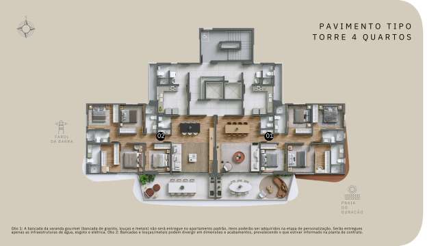 Rivê Rio Vermelho| apartamento de luxo com 3 e 4 quartos -  143 m² e vista para o mar