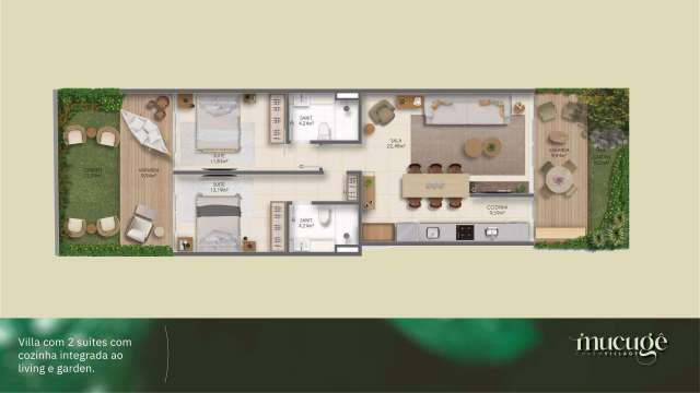 MUCUGE CHARM VILAGE | LANÇAMENTO - VILAS DE 2 E 3 QUARTOS NA CHAPADA DIAMANTINA - 84m²  A PARTIR DE R$918.094,37